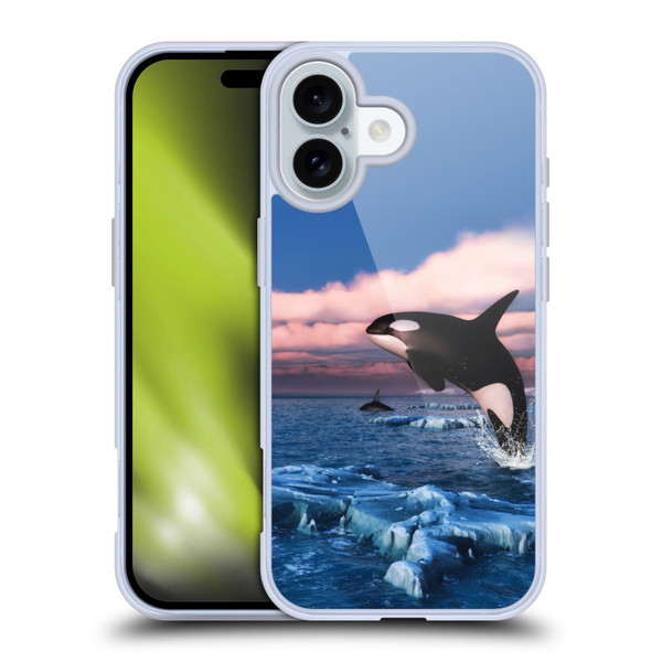 Simone Gatterwe Life In Sea Killer Whales Soft Gel Case for Apple iPhone 16
