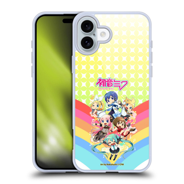 Hatsune Miku Virtual Singers Rainbow Soft Gel Case for Apple iPhone 16 Plus