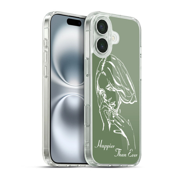 Billie Eilish Happier Than Ever Album Stencil Green Soft Gel Case for Apple iPhone 16 Plus & MagSafe