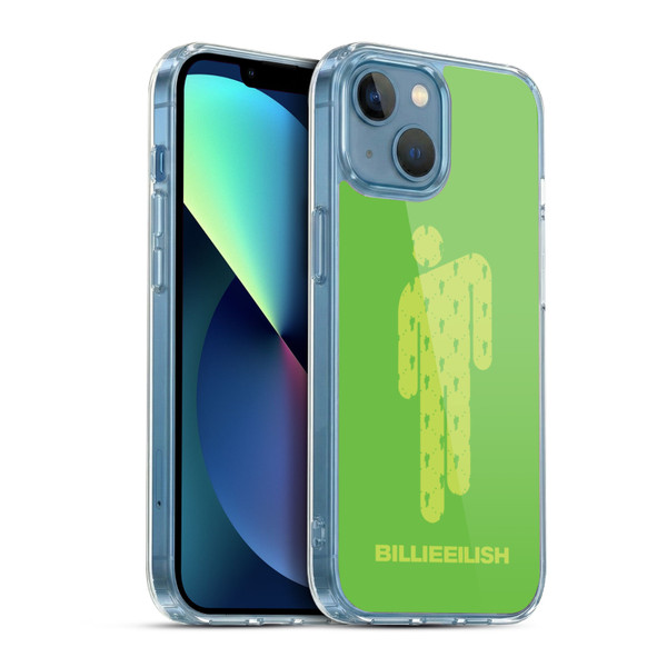 Billie Eilish Key Art Blohsh Green Soft Gel Case for Apple iPhone 13 Mini & MagSafe