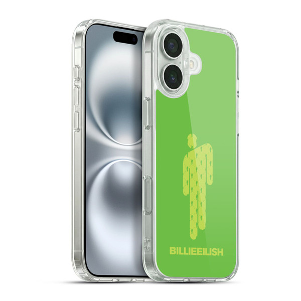 Billie Eilish Key Art Blohsh Green Soft Gel Case for Apple iPhone 16 Plus & MagSafe