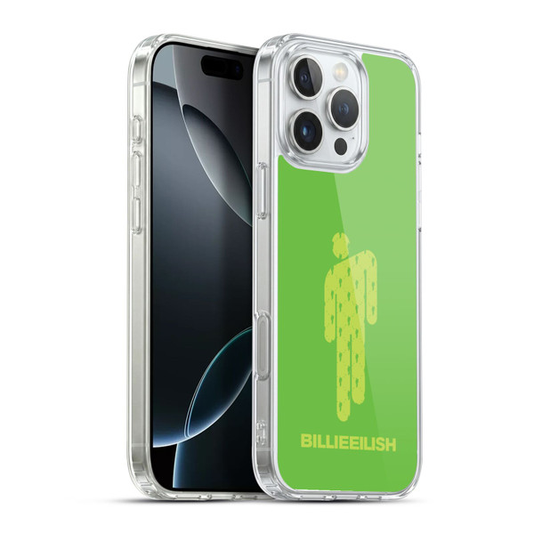 Billie Eilish Key Art Blohsh Green Soft Gel Case for Apple iPhone 16 Pro Max & MagSafe