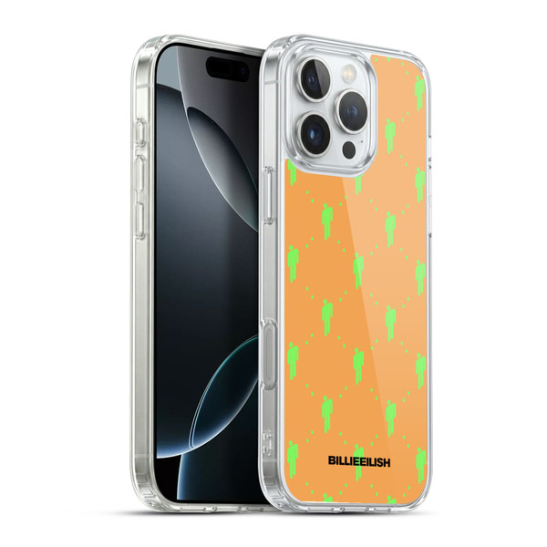 Billie Eilish Key Art Blohsh Pattern Soft Gel Case for Apple iPhone 16 Pro Max & MagSafe