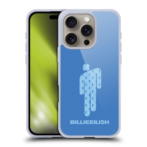 Billie Eilish Key Art Blohsh Blue Soft Gel Case for Apple iPhone 16 Pro & MagSafe