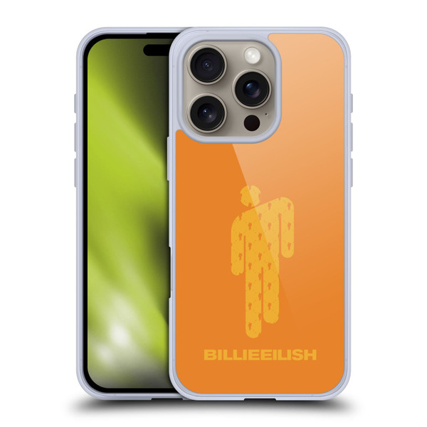 Billie Eilish Key Art Blohsh Orange Soft Gel Case for Apple iPhone 16 Pro