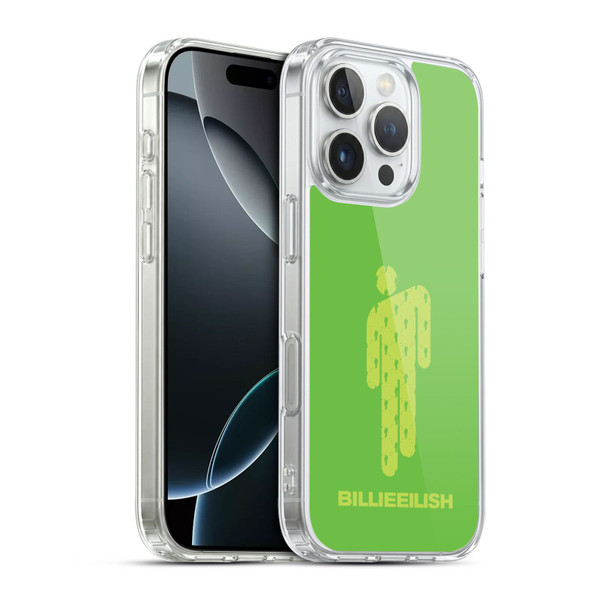 Billie Eilish Key Art Blohsh Green Soft Gel Case for Apple iPhone 16 Pro & MagSafe