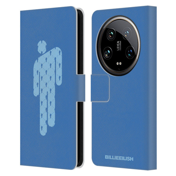 Billie Eilish Key Art Blohsh Blue Leather Book Wallet Case Cover For Xiaomi 14 Ultra