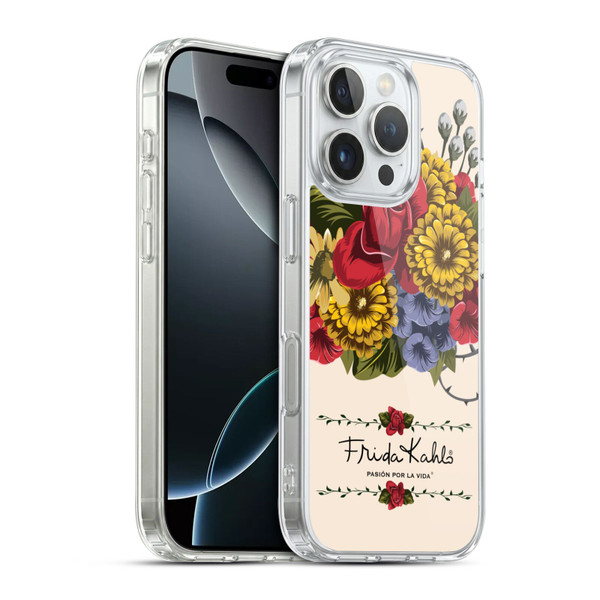 Frida Kahlo Red Florals Vine Soft Gel Case for Apple iPhone 16 Pro & MagSafe