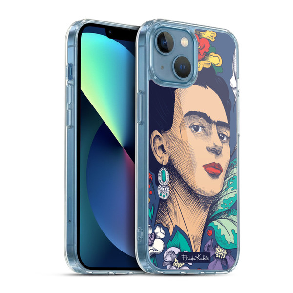 Frida Kahlo Sketch Flowers Soft Gel Case for Apple iPhone 13 Mini & MagSafe