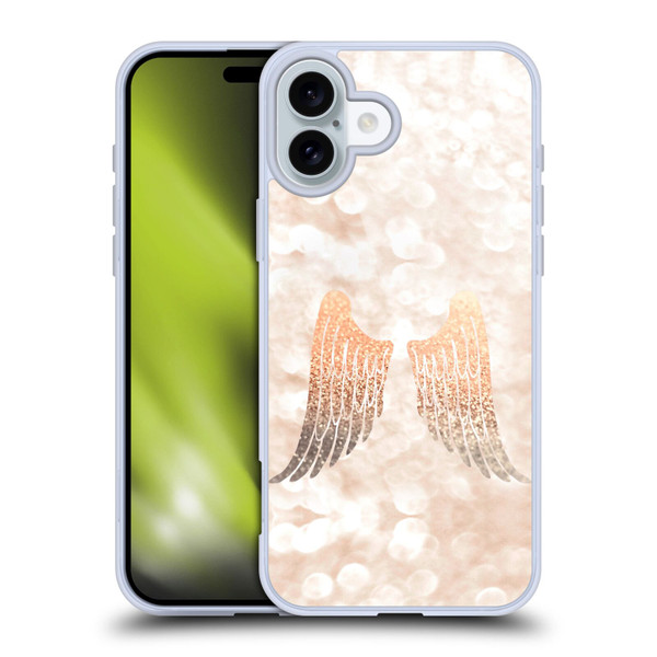 Monika Strigel Champagne Gold Wings Soft Gel Case for Apple iPhone 16 Plus
