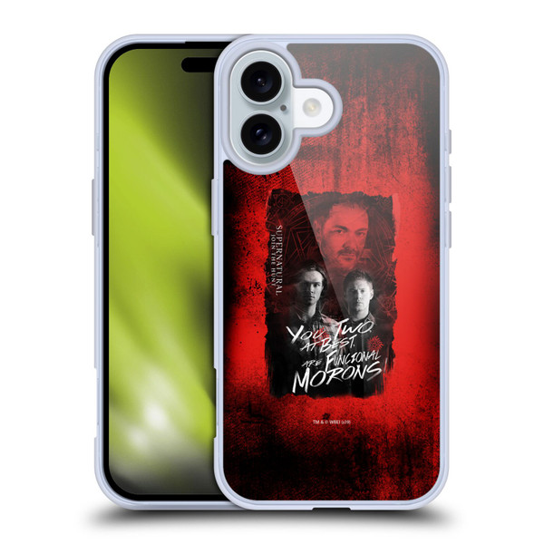 Supernatural Graphic Castiel Soft Gel Case for Apple iPhone 16