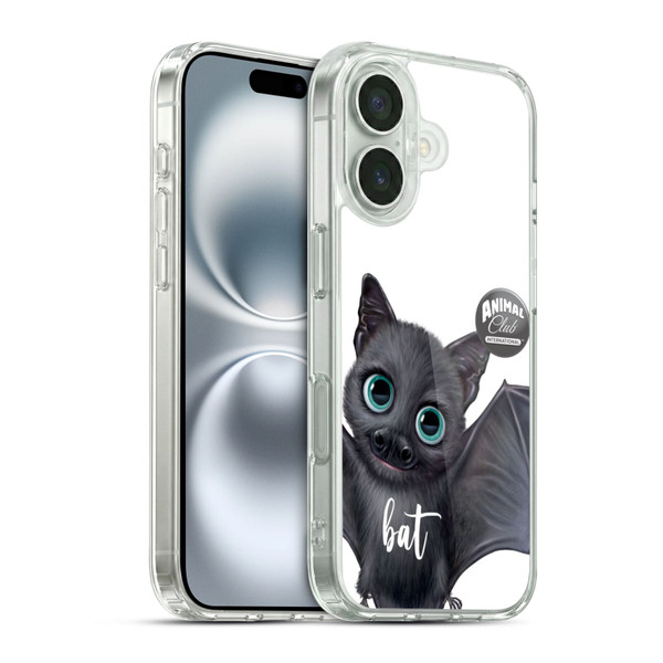 Animal Club International Faces Bat Soft Gel Case for Apple iPhone 16 & MagSafe