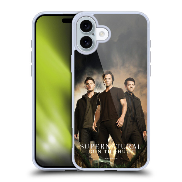 Supernatural Key Art Sam, Dean & Castiel 2 Soft Gel Case for Apple iPhone 16 Plus