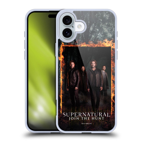 Supernatural Key Art Sam, Dean, Castiel & Crowley Soft Gel Case for Apple iPhone 16 Plus