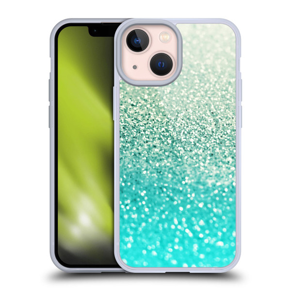 Monika Strigel Glitter Collection Mint Soft Gel Case for Apple iPhone 13 Mini