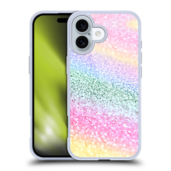 Monika Strigel Glitter Collection Unircorn Rainbow Soft Gel Case for Apple iPhone 16