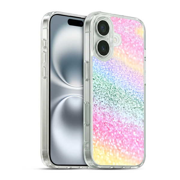 Monika Strigel Glitter Collection Unircorn Rainbow Soft Gel Case for Apple iPhone 16 & MagSafe