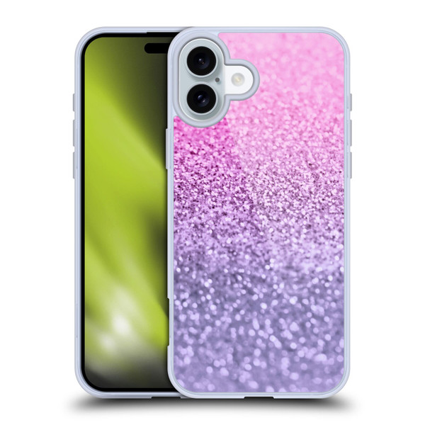 Monika Strigel Glitter Collection Lavender Pink Soft Gel Case for Apple iPhone 16 Plus