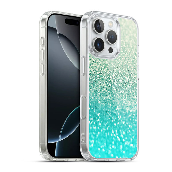 Monika Strigel Glitter Collection Mint Soft Gel Case for Apple iPhone 16 Pro & MagSafe