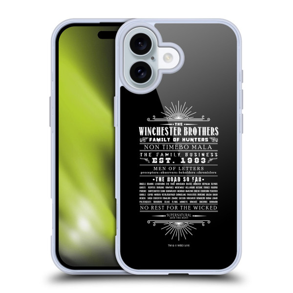 Supernatural Vectors Winchester Brothers Soft Gel Case for Apple iPhone 16
