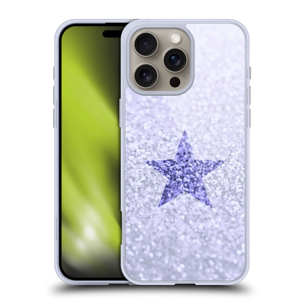 Monika Strigel Glitter Star Pastel Lilac Soft Gel Case for Apple iPhone 16 Pro Max