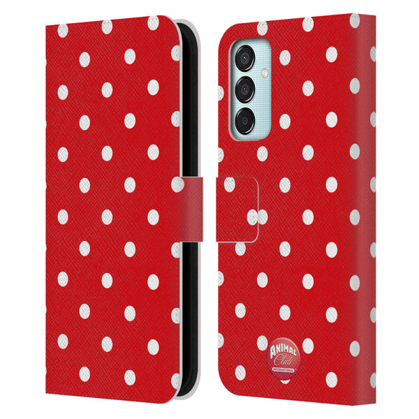 Animal Club International Patterns Polka Dots Red Leather Book Wallet Case Cover For Samsung Galaxy M15/F15 5G