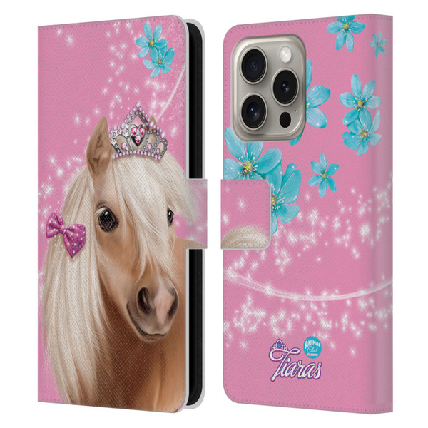 Animal Club International Royal Faces Horse Leather Book Wallet Case Cover For Apple iPhone 16 Pro