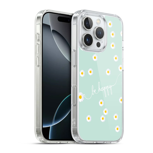 Monika Strigel Happy Daisy Mint Soft Gel Case for Apple iPhone 16 Pro & MagSafe