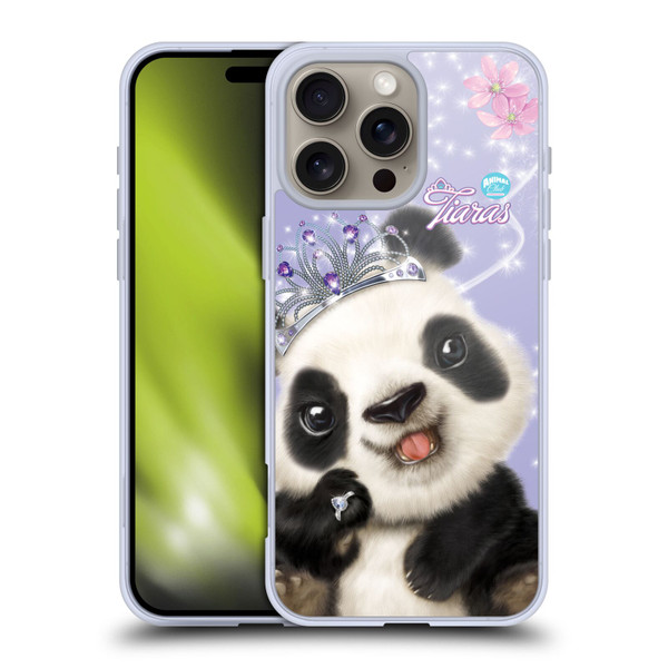 Animal Club International Royal Faces Panda Soft Gel Case for Apple iPhone 16 Pro Max