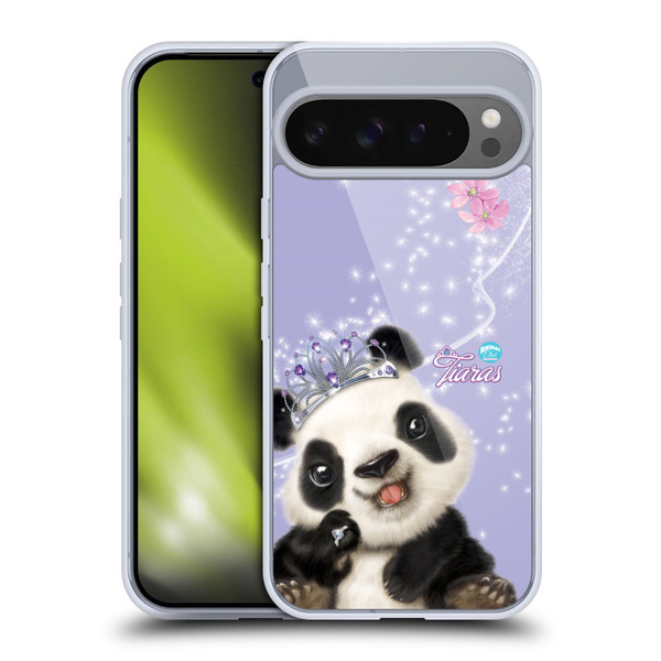 Animal Club International Royal Faces Panda Soft Gel Case for Google Pixel 9 Pro XL