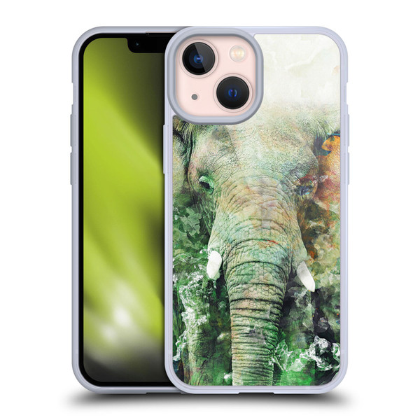 Riza Peker Animals Elephant Soft Gel Case for Apple iPhone 13 Mini