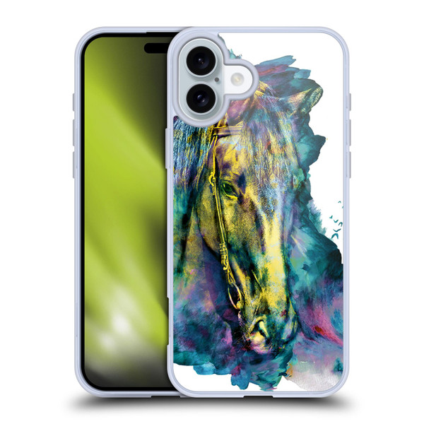 Riza Peker Animals Horse Soft Gel Case for Apple iPhone 16 Plus