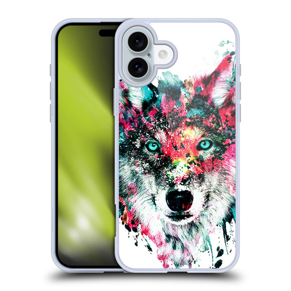 Riza Peker Animals Wolf Soft Gel Case for Apple iPhone 16 Plus