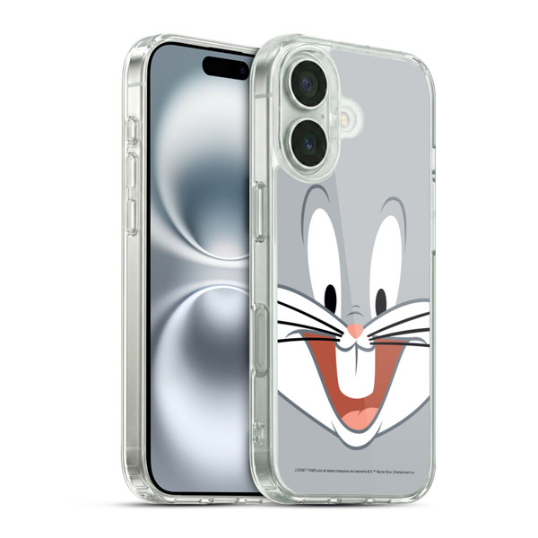 Looney Tunes Full Face Bugs Bunny Soft Gel Case for Apple iPhone 16 & MagSafe