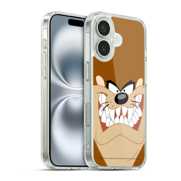 Looney Tunes Full Face Tasmanian Devil Soft Gel Case for Apple iPhone 16 & MagSafe