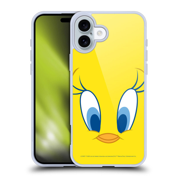 Looney Tunes Full Face Tweety Soft Gel Case for Apple iPhone 16 Plus