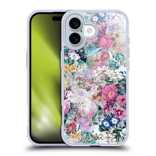 Riza Peker Florals Birds Soft Gel Case for Apple iPhone 16