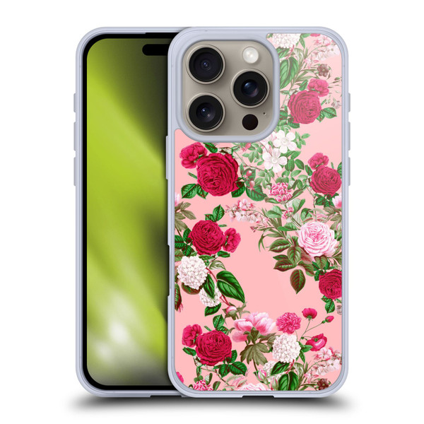 Riza Peker Florals Romance Soft Gel Case for Apple iPhone 16 Pro