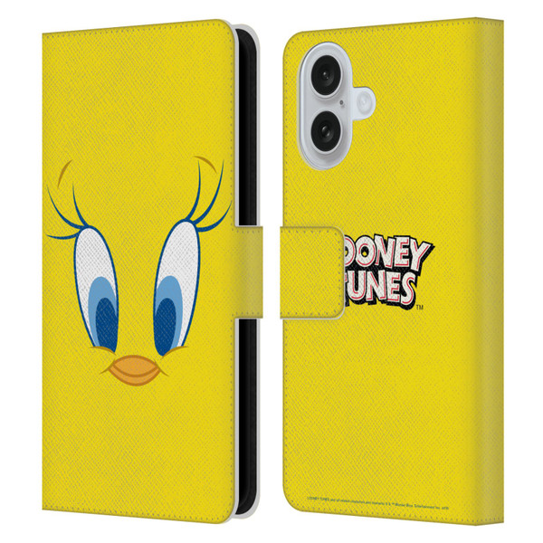 Looney Tunes Full Face Tweety Leather Book Wallet Case Cover For Apple iPhone 16