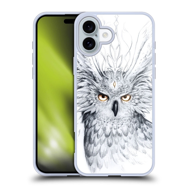 Jonas "JoJoesArt" Jödicke Wildlife Owl Soft Gel Case for Apple iPhone 16 Plus
