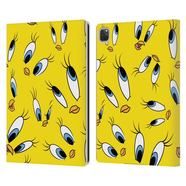 Looney Tunes Patterns Tweety Leather Book Wallet Case Cover For Apple iPad Pro 13 M4 2024