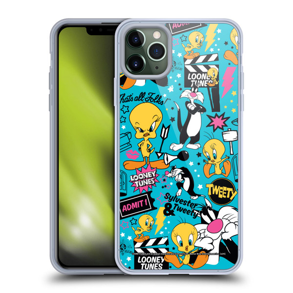 Looney Tunes Graphics and Characters Tweety And Sylvester Soft Gel Case for Apple iPhone 11 Pro Max