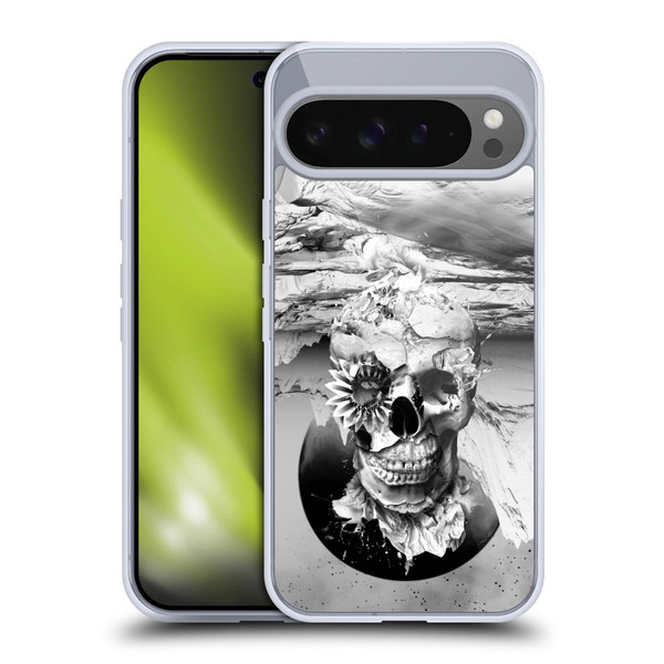Riza Peker Skulls 6 Black And White 2 Soft Gel Case for Google Pixel 9 Pro XL