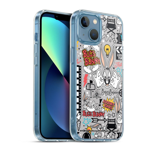 Looney Tunes Graphics and Characters Bugs Bunny Soft Gel Case for Apple iPhone 13 Mini & MagSafe