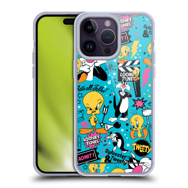 Looney Tunes Graphics and Characters Tweety And Sylvester Soft Gel Case for Apple iPhone 14 Pro Max