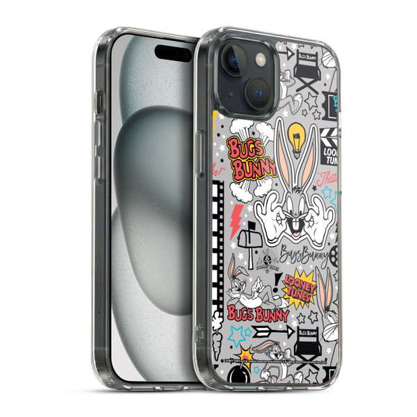 Looney Tunes Graphics and Characters Bugs Bunny Soft Gel Case for Apple iPhone 15 Plus & MagSafe