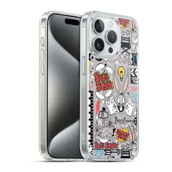 Looney Tunes Graphics and Characters Bugs Bunny Soft Gel Case for Apple iPhone 15 Pro & MagSafe