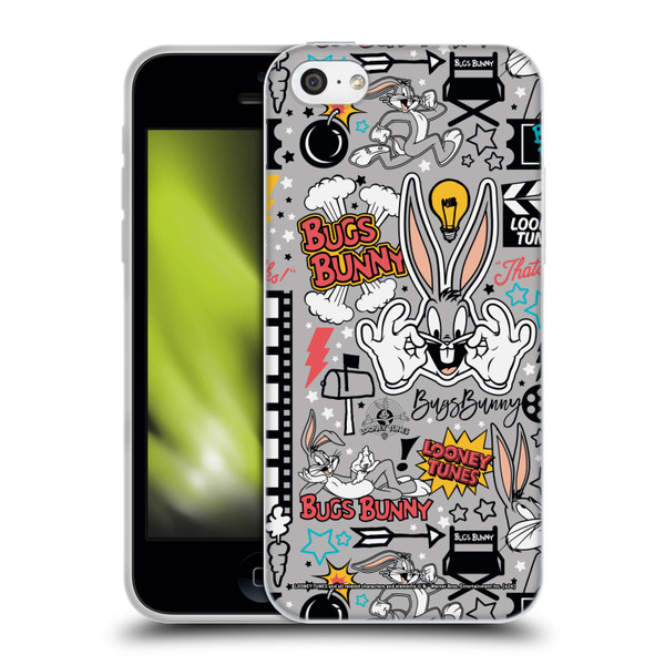 Looney Tunes Graphics and Characters Bugs Bunny Soft Gel Case for Apple iPhone 5c