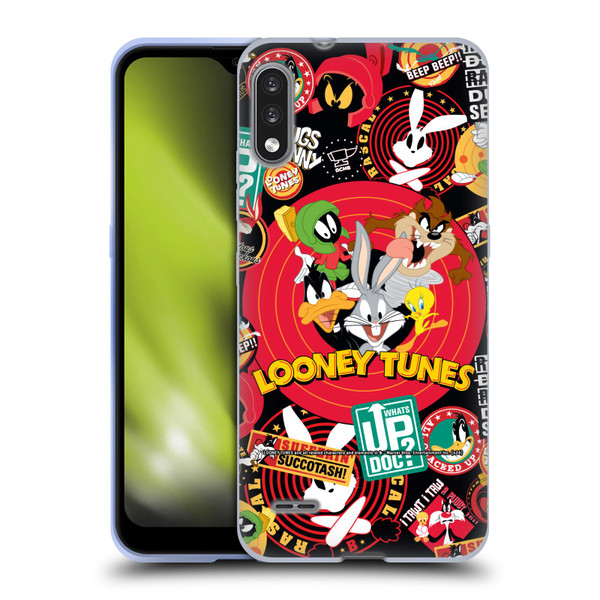 Looney Tunes Graphics and Characters Sticker Collage Soft Gel Case for LG K22