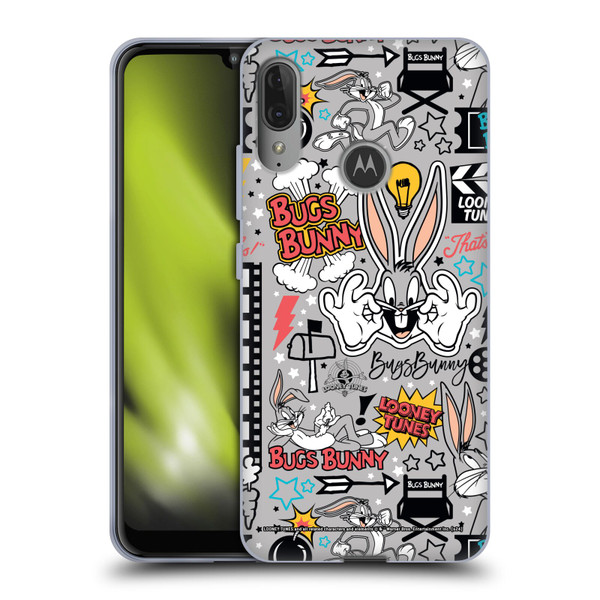 Looney Tunes Graphics and Characters Bugs Bunny Soft Gel Case for Motorola Moto E6 Plus